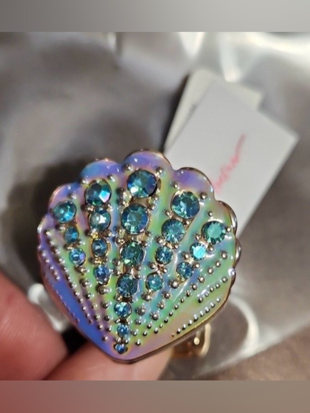 BETSEY JOHNSON SET Mermaid Jewels Sea Life Bracelet Ring & Earrings NEW NWT - Picture 5 of 16